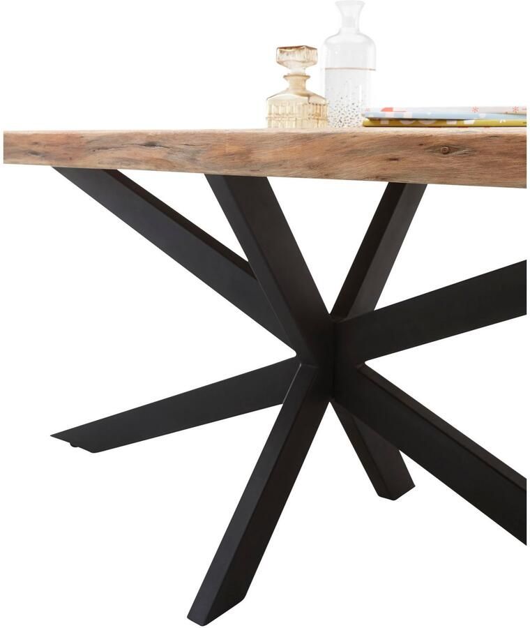 OTTO Stolkom Eettafel Jaro 200 cm breed met massief hout met boomrand