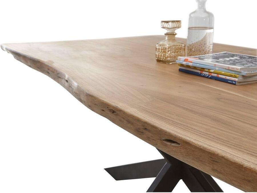 OTTO Stolkom Eettafel Jaro 200 cm breed met massief hout met boomrand - Foto 2