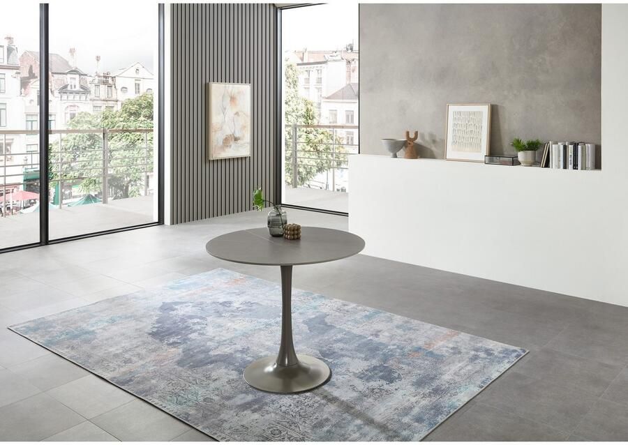 OTTO Stolkom Eettafel Josh ronde eettafel keramiek gemarmerd BxH 90x75 cm Keramische oppervlakte gemarmerd keuze uit wit grijs of zwart - Foto 2