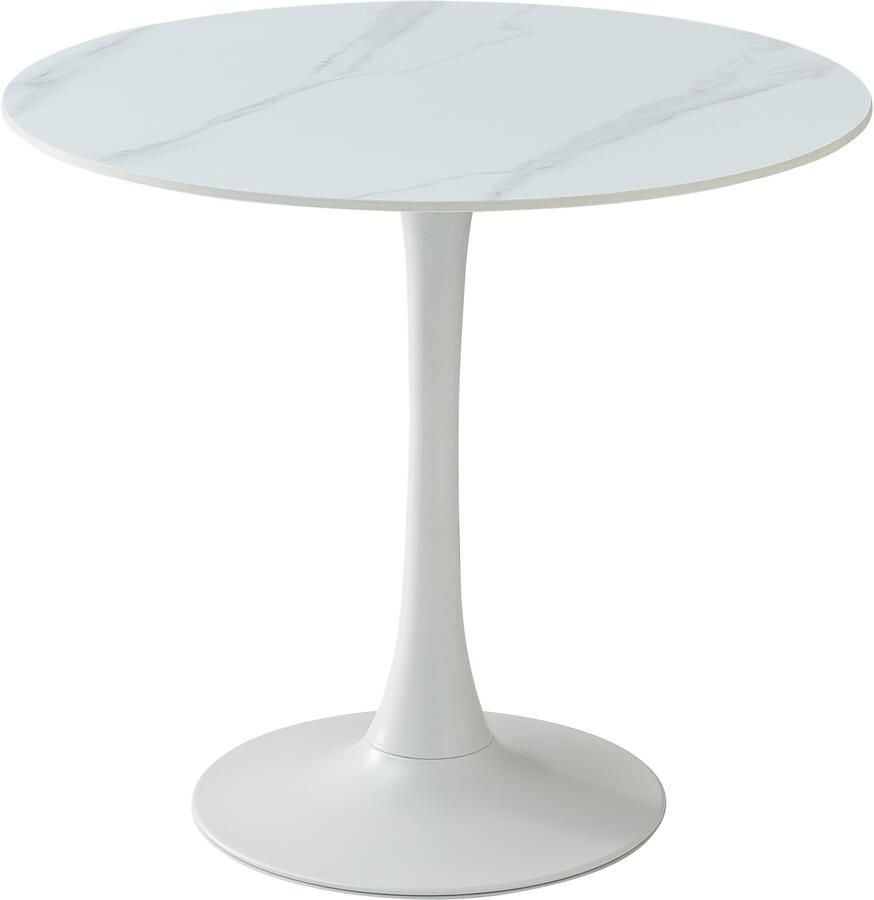 OTTO Stolkom Eettafel Josh ronde eettafel keramiek gemarmerd BxH 90x75 cm Keramische oppervlakte gemarmerd keuze uit wit grijs of zwart - Foto 5