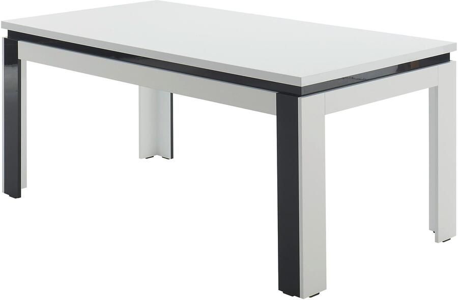 OTTO Stolkom Eettafel Savona eettafel wit hoogglans BxHxD 180x78x90 cm Wit en zwart hoogglans oppervlakbelasting van ca. 90 kg - Foto 3