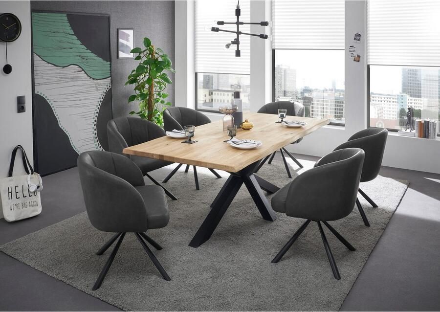 OTTO Stolkom Eettafel TOM TOPSELLER! 200 cm breed massief eikenhout met boomrand - Foto 5