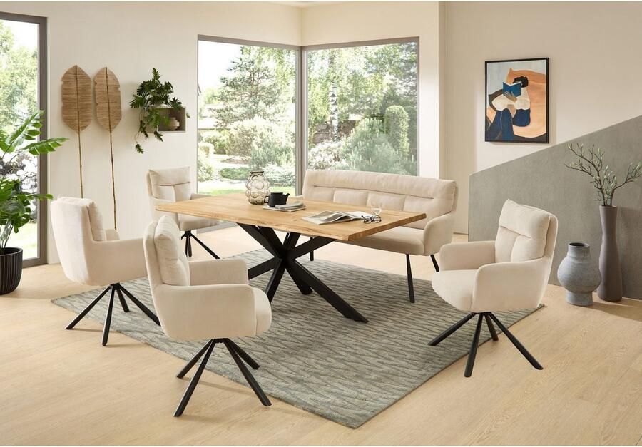 OTTO Stolkom Eettafel TOM TOPSELLER! 200 cm breed massief eikenhout met boomrand - Foto 7