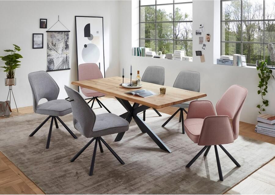 OTTO Stolkom Eettafel TOM TOPSELLER! 200 cm breed massief eikenhout met boomrand - Foto 4