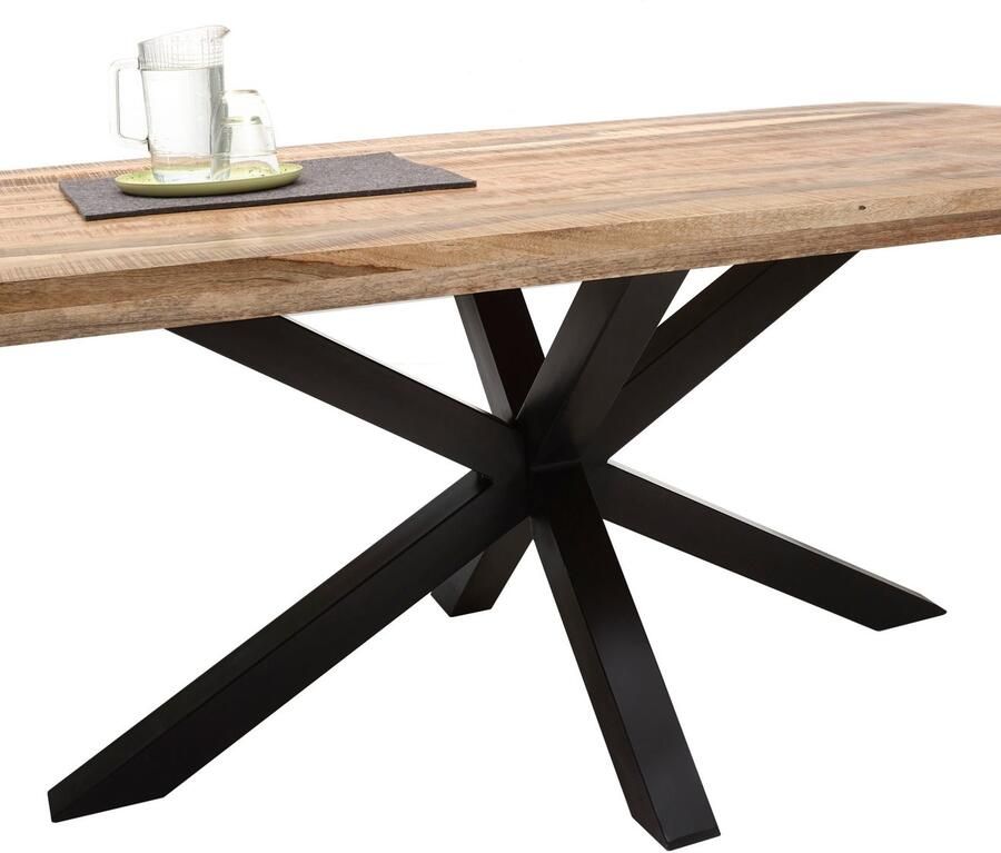 OTTO Stolkom Eettafel Veneti 200 cm breed in bootvorm tafel mango massief hout - Foto 3