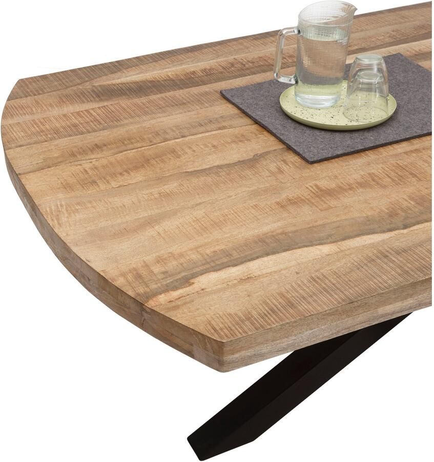 OTTO Stolkom Eettafel Veneti 200 cm breed in bootvorm tafel mango massief hout - Foto 2