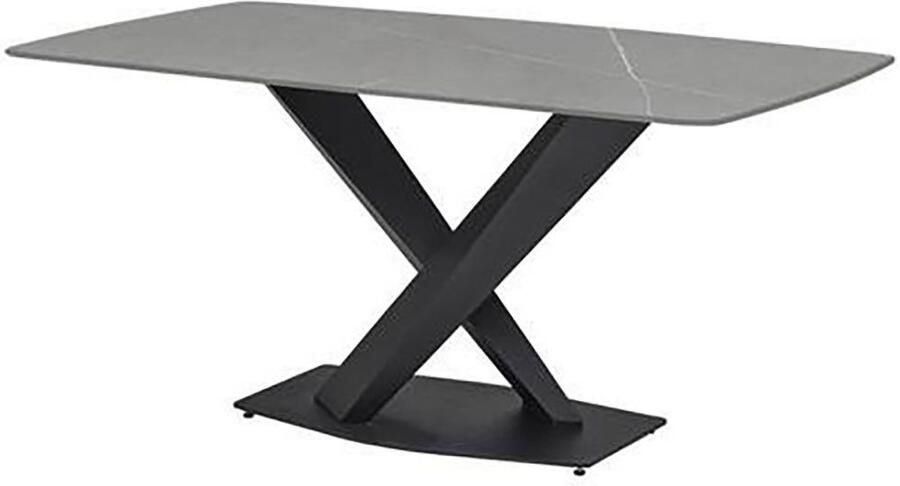OTTO Stolkom Eettafel Ventura eettafel keramiek BxHxD 180x75x90 cm Keramische oppervlakte afgeronde hoeken metalen frame mat zwart - Foto 10