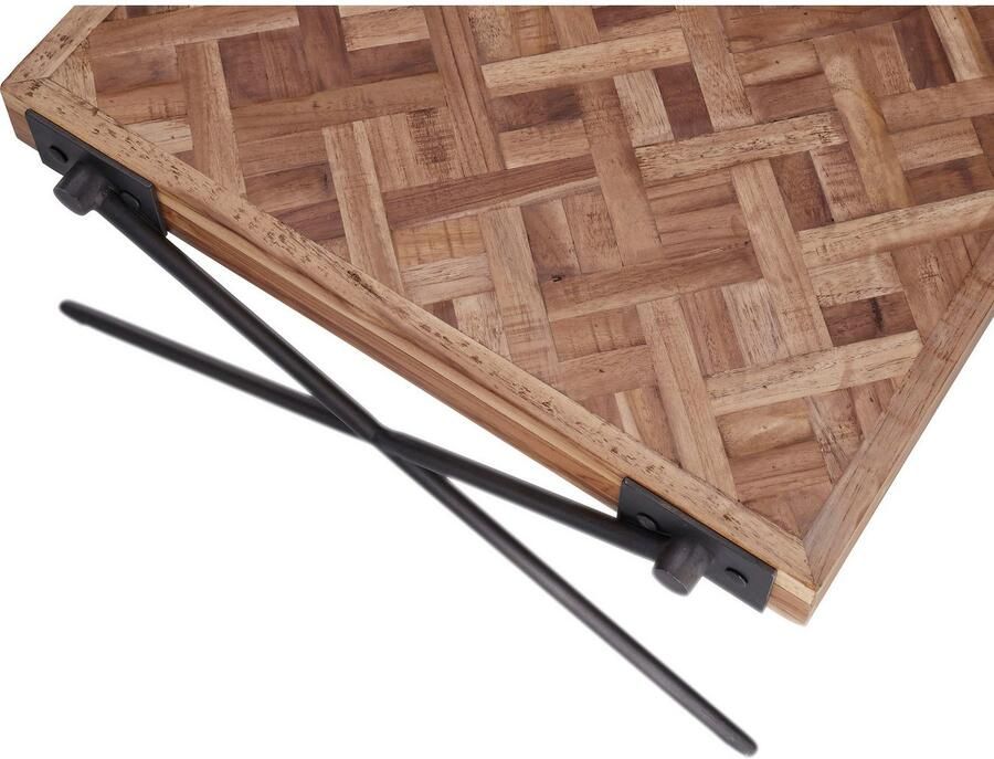 OTTO Stolkom Salontafel Akoni 2-delig set massief teak gerecycled met patroon