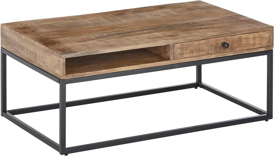 OTTO Stolkom Salontafel Alison Massief hout met lade tafel in industriële stijl - Foto 6