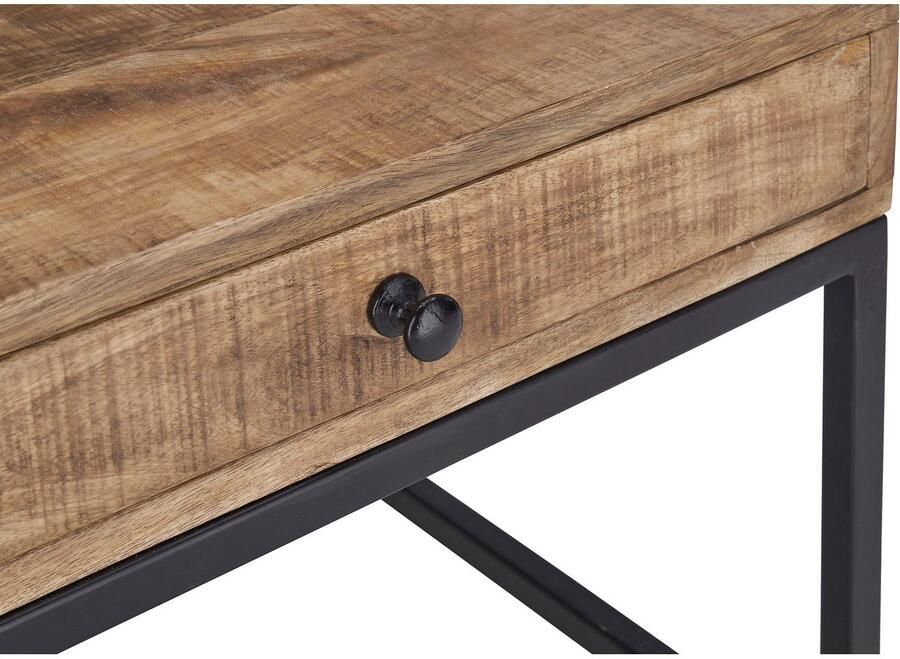 OTTO Stolkom Salontafel Alison Massief hout met lade tafel in industriële stijl - Foto 2