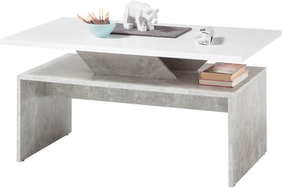 OTTO Stolkom Salontafel Allegra salontafel wit afwerking beton BxHxD 100x50x60 cm - Foto 2