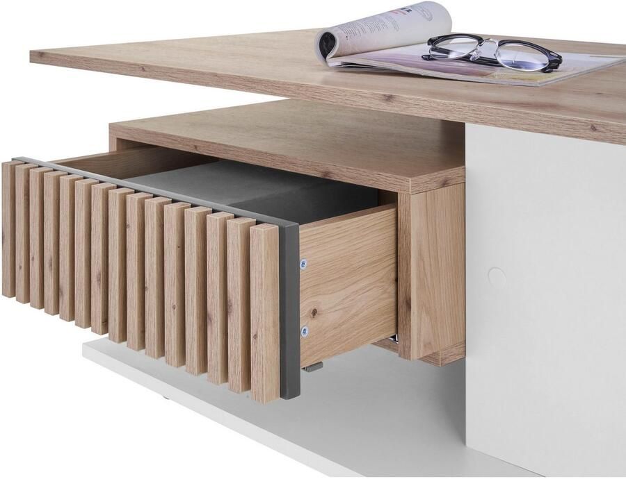 OTTO Stolkom Salontafel Ally salontafel met wielen wit Artisan decor BxHxD 110x44 5x60 cm - Foto 3