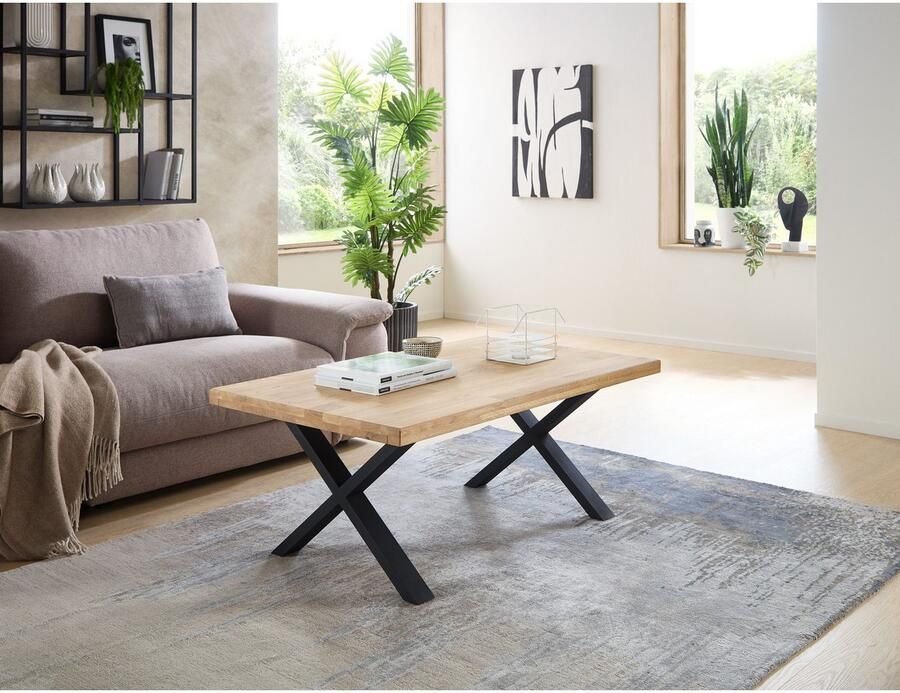 OTTO Stolkom Salontafel Chris salontafel eik massief hout BxHxD 110x47x70 cm