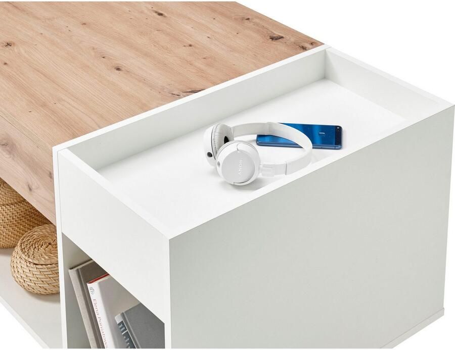 OTTO Stolkom Salontafel Emil rollend tafel met lade met push to open