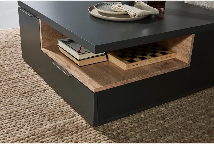 OTTO Stolkom Salontafel Enna TOPSELLER! 80x80 cm salontafel met lades melamine gecoat - Foto 4