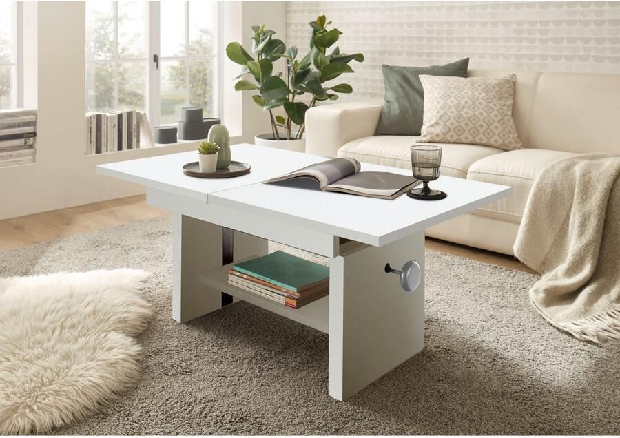 OTTO Stolkom Salontafel Event hoogte verstelbaar uitschuifbaar BxHxD 110-150x48-63x65 cm Hoogte verstelbaar met liftmechaniek en uittrekbaar in 3 kleurvarianten - Foto 2