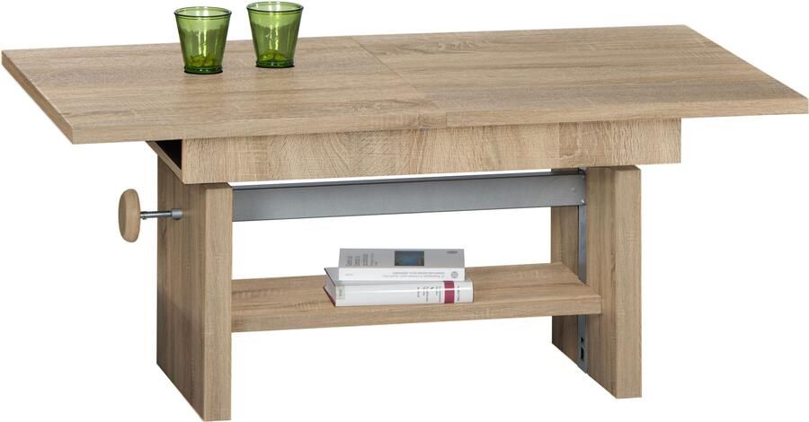 OTTO Stolkom Salontafel Event hoogte verstelbaar uitschuifbaar BxHxD 110-150x48-63x65 cm Hoogte verstelbaar met liftmechaniek en uittrekbaar in 3 kleurvarianten - Foto 4