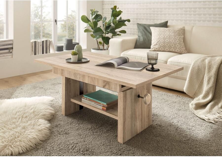 OTTO Stolkom Salontafel Event hoogte verstelbaar uitschuifbaar BxHxD 110-150x48-63x65 cm Hoogte verstelbaar met liftmechaniek en uittrekbaar in 3 kleurvarianten - Foto 2