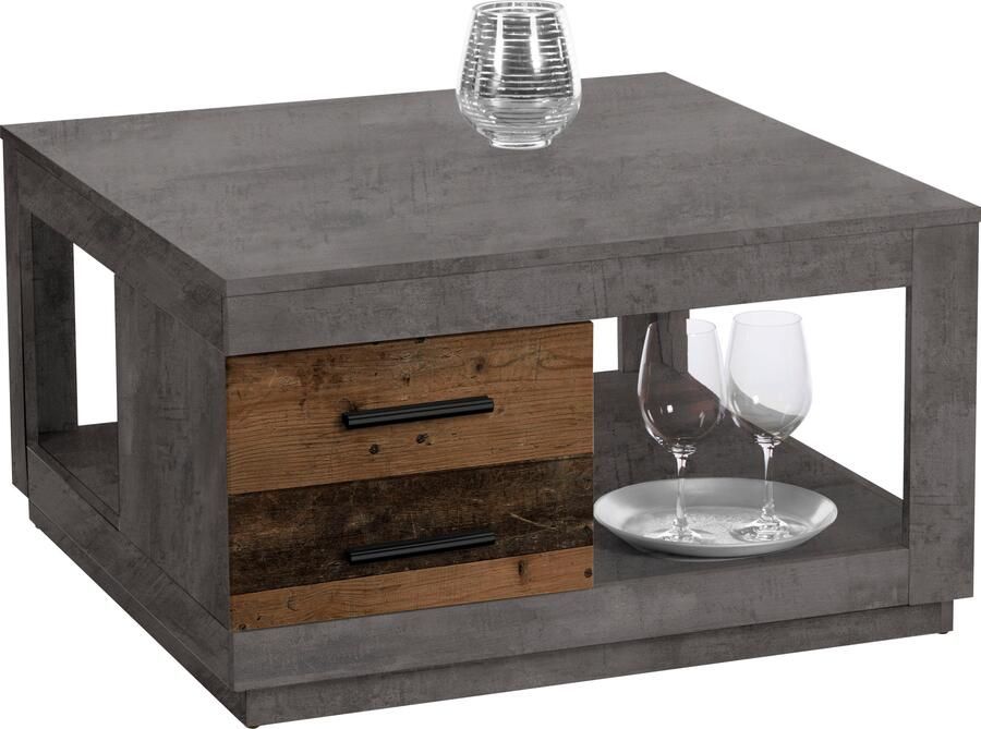 OTTO Stolkom Salontafel Fulda met lades in beton decor