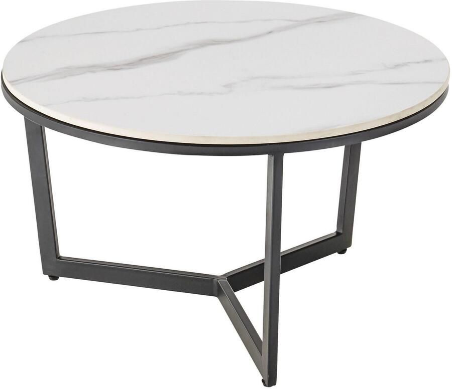 OTTO Stolkom Salontafel HARPER 2 rond keramiek tafelblad gemarmerd