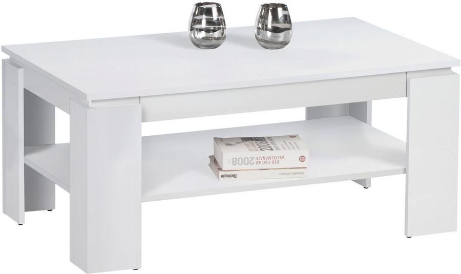 Emob Salontafel Ford 100cm met 1 lade wit Salontafels outlet Wit Spaanplaat Salontafels outlet Op voorraad - Foto 3