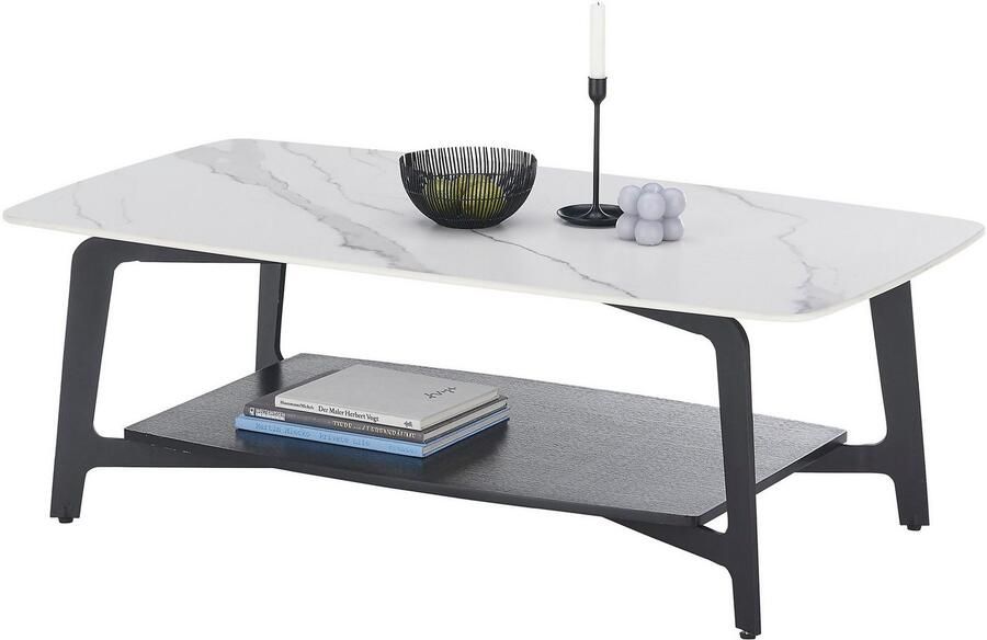 OTTO Stolkom Salontafel ISA 130 cm keramiek wit gemarmerd - Foto 3