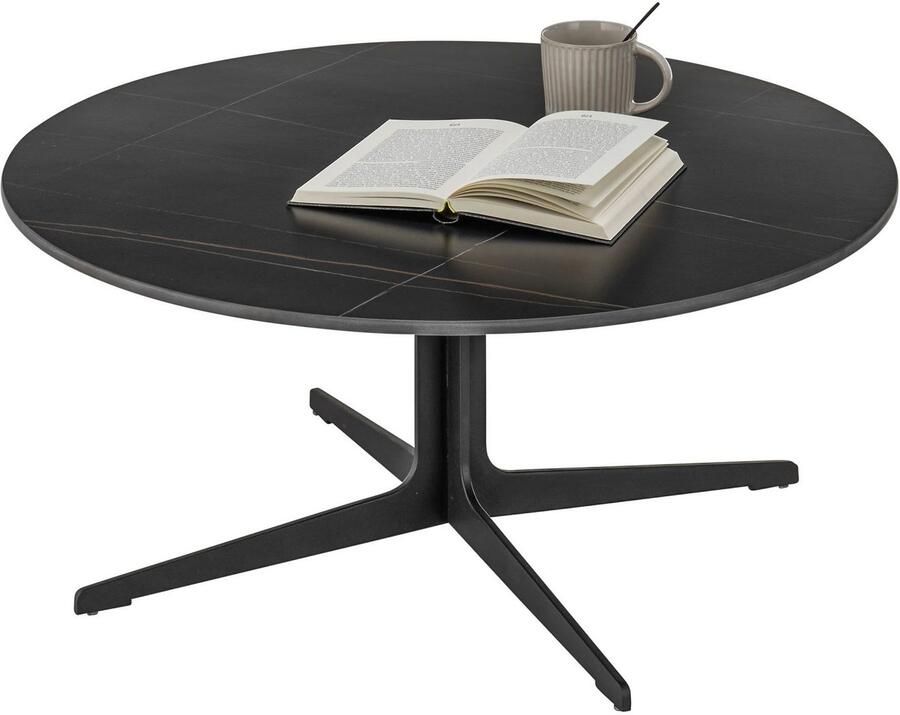 OTTO Stolkom Salontafel LENA rond zwart keramiek tafel met zwart onderstel - Foto 6
