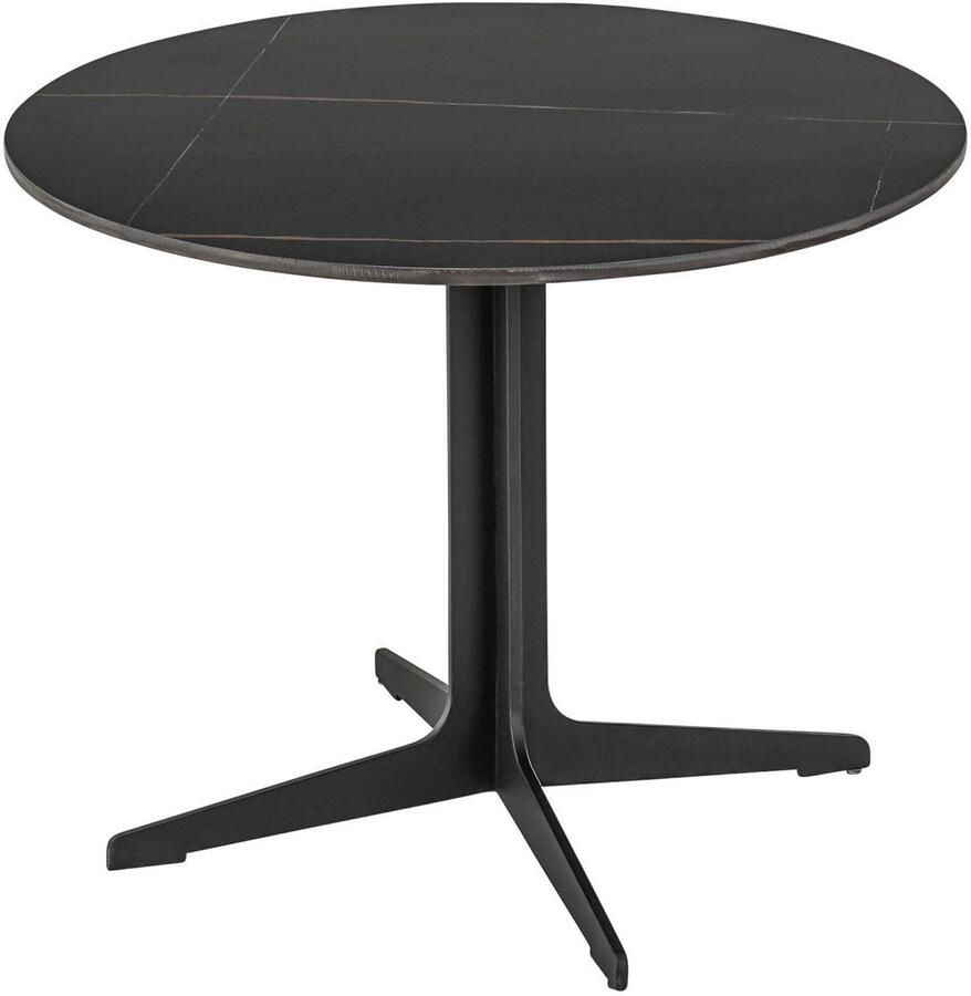 OTTO Stolkom Salontafel LENA rond zwart keramiek tafel met zwart onderstel