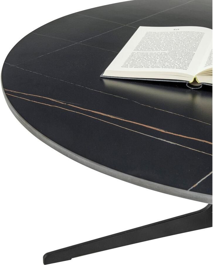 OTTO Stolkom Salontafel LENA rond zwart keramiek tafel met zwart onderstel - Foto 2