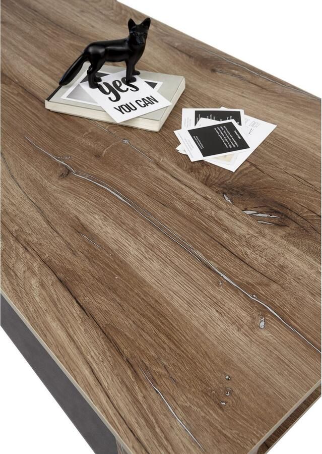 OTTO Stolkom Salontafel Lilo salontafel met opbergvak BxHxD 110x41x60 cm 2 opbergvakken industriële stijl flagstaff eiken - Foto 2