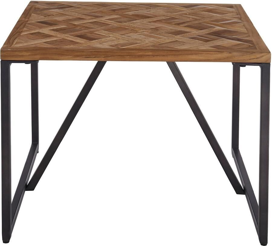 OTTO Stolkom Salontafel Lola 2-delig set massief teak gerecycled met patroon