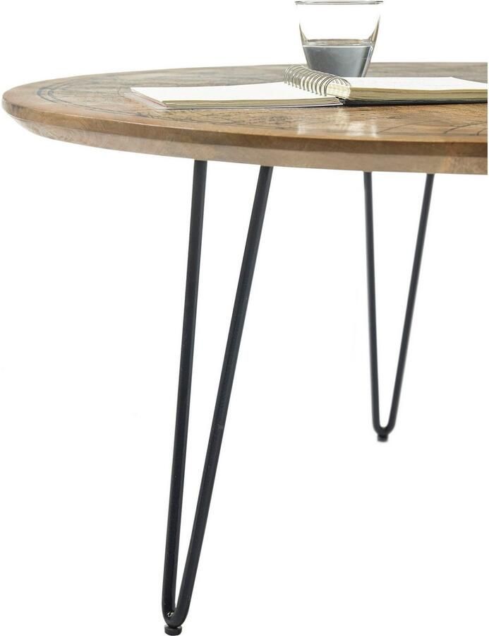 OTTO Stolkom Salontafel Napcoa met wereldkaart print tafel in massief mango hout