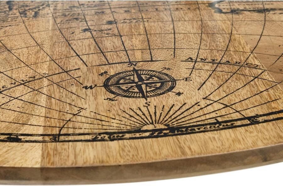 OTTO Stolkom Salontafel Napcoa met wereldkaart print tafel in massief mango hout - Foto 3