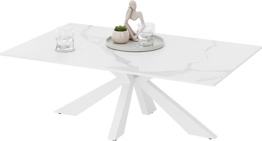 OTTO Stolkom Salontafel Noah salontafel keramiek wit gemarmerd BxHxD 110x40x70 cm - Foto 6