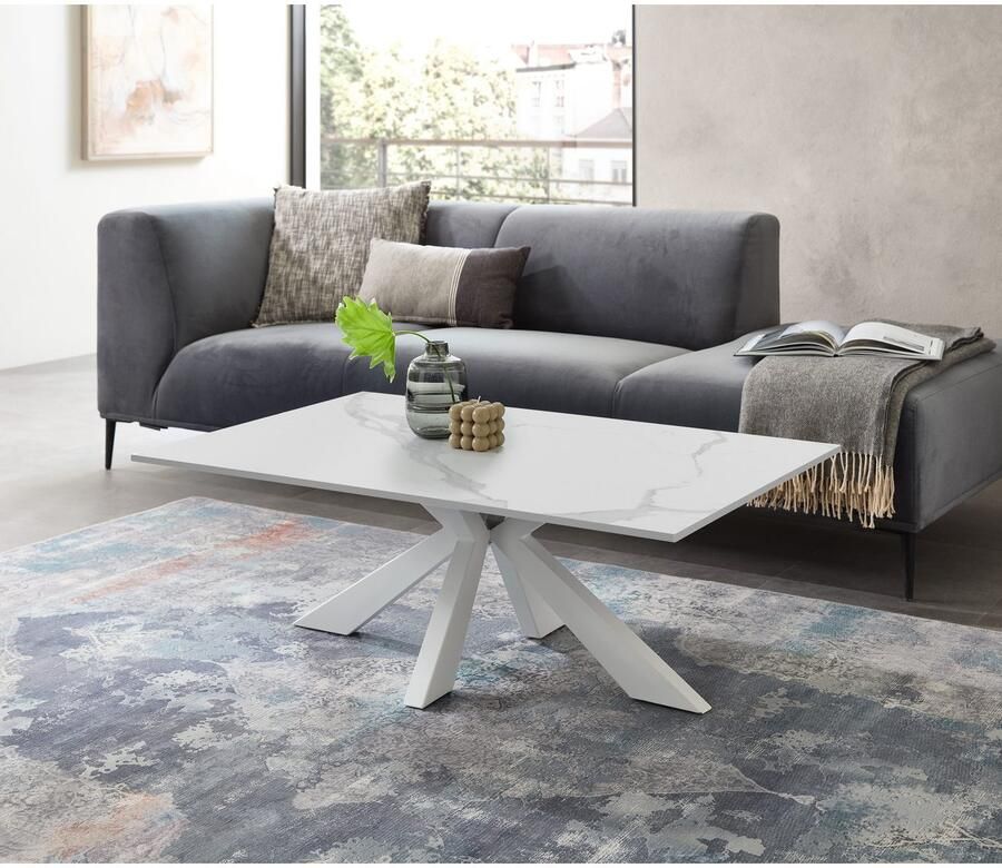 OTTO Stolkom Salontafel Noah salontafel keramiek wit gemarmerd BxHxD 110x40x70 cm