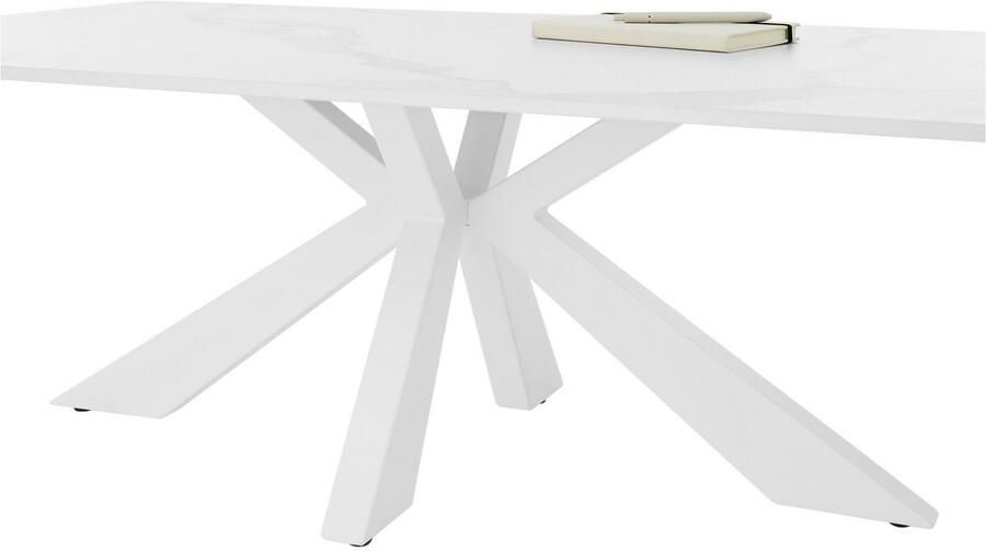OTTO Stolkom Salontafel Noah salontafel keramiek wit gemarmerd BxHxD 110x40x70 cm - Foto 4