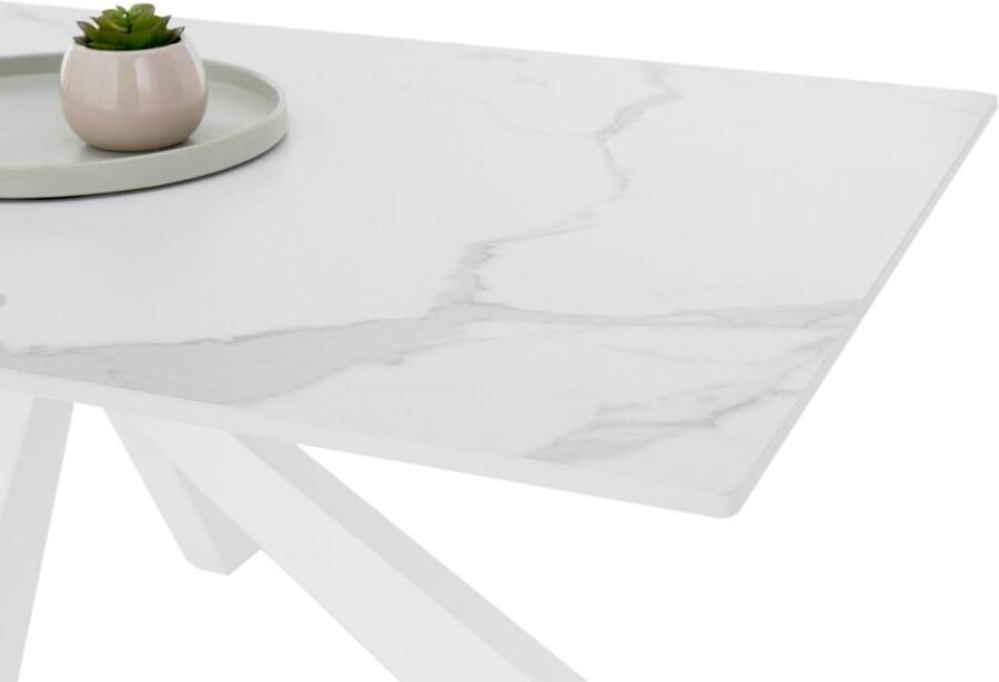 OTTO Stolkom Salontafel Noah salontafel keramiek wit gemarmerd BxHxD 110x40x70 cm - Foto 3