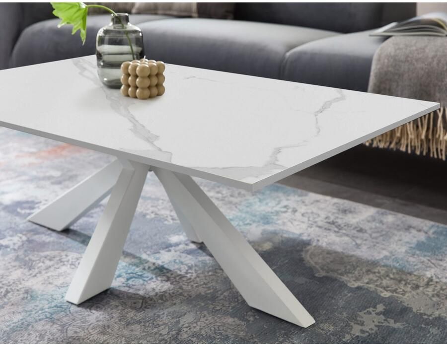 OTTO Stolkom Salontafel Noah salontafel keramiek wit gemarmerd BxHxD 110x40x70 cm - Foto 2