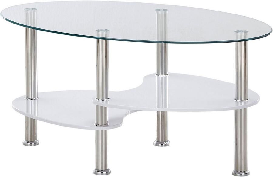 OTTO Stolkom Salontafel Panty glazen tafel salontafel bijzettafel glas BxHxD 90x42x55 cm Veiligheidsglas 8 mm legplank in MDF eiken Artisan en eiken Sonoma - Foto 3