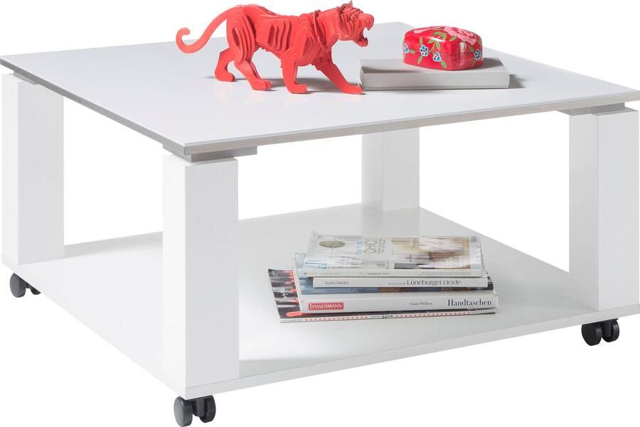 Emob Salontafel Barbry 76x76 cm wit Salontafels outlet Wit Melamine; MDF; Spaanplaat Salontafels outlet Op voorraad - Foto 5