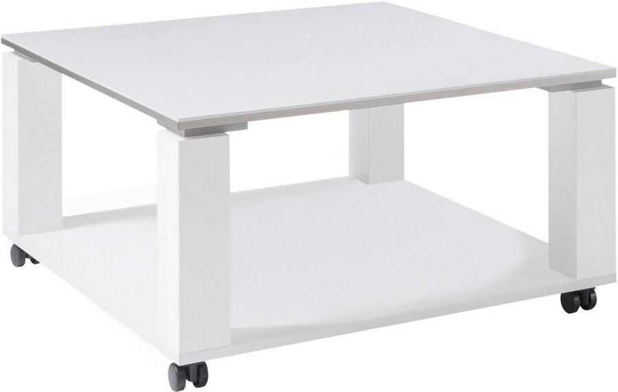 Emob Salontafel Barbry 76x76 cm wit Salontafels outlet Wit Melamine; MDF; Spaanplaat Salontafels outlet Op voorraad - Foto 4