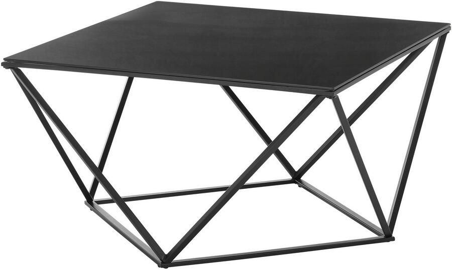 OTTO Stolkom Salontafel Senta glazen tafel vierkant zwart moderne tafel BxHxD 80x45x80 cm - Foto 3