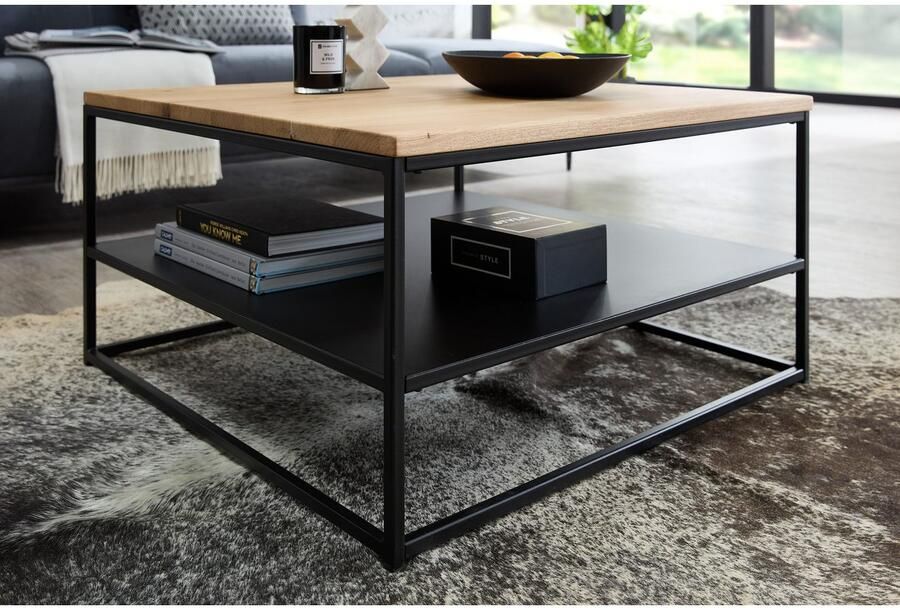 OTTO Stolkom Salontafel Tilda salontafel massief hout in industriële stijl BxHxD 75x40x75 cm - Foto 2