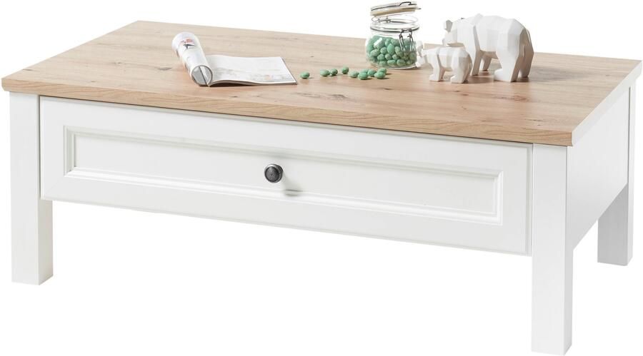 OTTO Stolkom Salontafel Toskana TOPSELLER! Landhuisstijl wit tafel met 1 lade - Foto 4