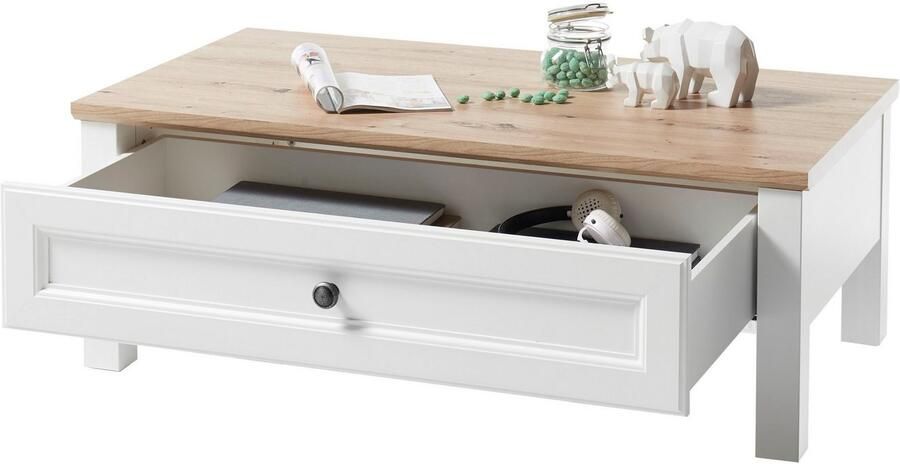 OTTO Stolkom Salontafel Toskana TOPSELLER! Landhuisstijl wit tafel met 1 lade - Foto 3