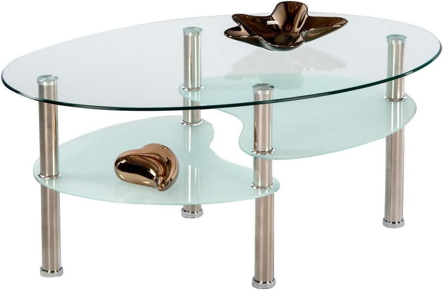 OTTO Stolkom Salontafel Wave glazen tafel salontafel bijzettafel glas BxHxD 90x41x55 cm