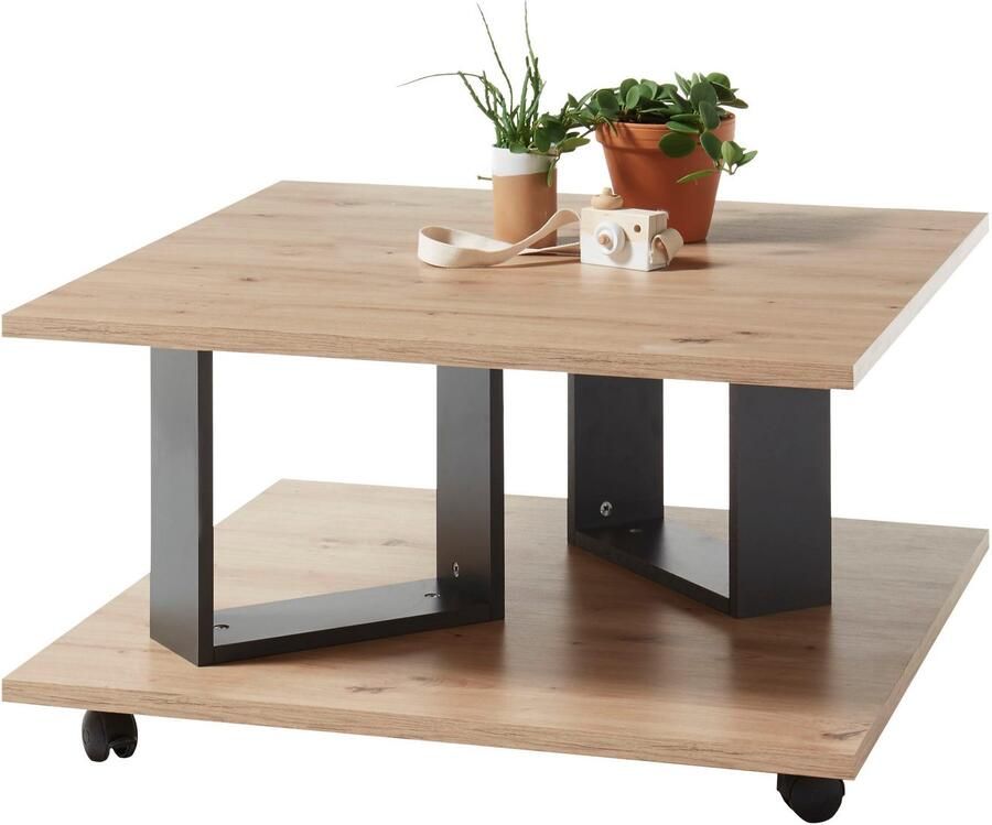 OTTO Stolkom Salontafel Zera rollend tafel in eik artisan decor