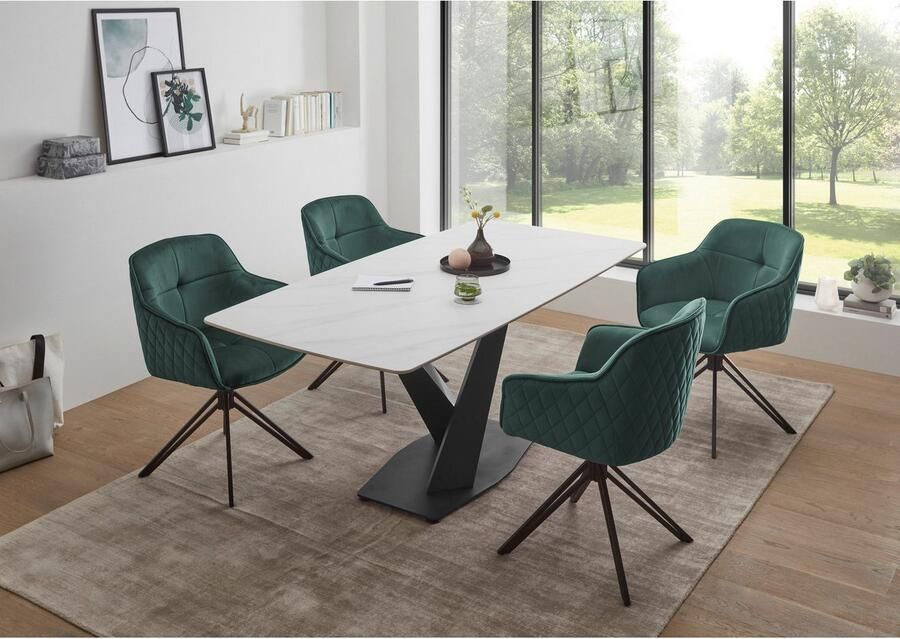 OTTO Stolkom Stoel met armleuningen EMMA 180 graden draaibaar met auto-return (set 2 stuks) - Foto 5