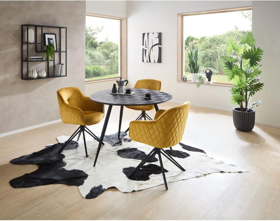 OTTO Stolkom Stoel met armleuningen EMMA 180 graden draaibaar met auto-return (set 2 stuks) - Foto 4