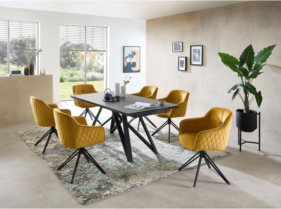 OTTO Stolkom Eettafel Charly eettafel keramiek uitschuifbaar tot 280 cm BxHxD 180x75x95 cm Keramische oppervlakte tafelblad aan beide zijden uittrekbaar van 180 naar 280 cm - Foto 4